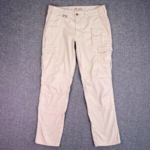 5.11 Tactical Cargo Pants Mens 34x32 Khaki Ripstop Hiking Work Utility Outdoor